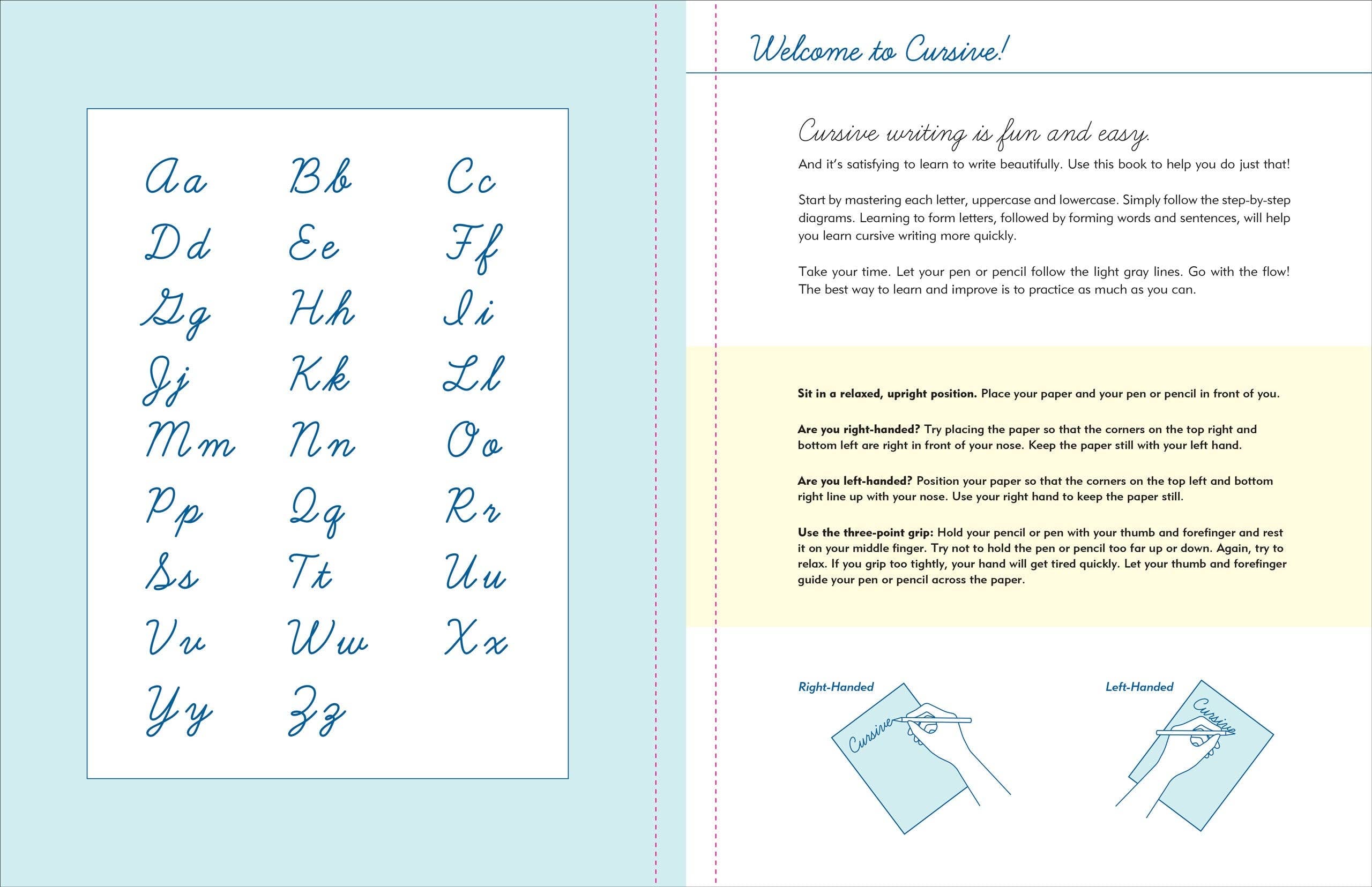 Cursive Handwriting Workbook for Teens and Young Adults