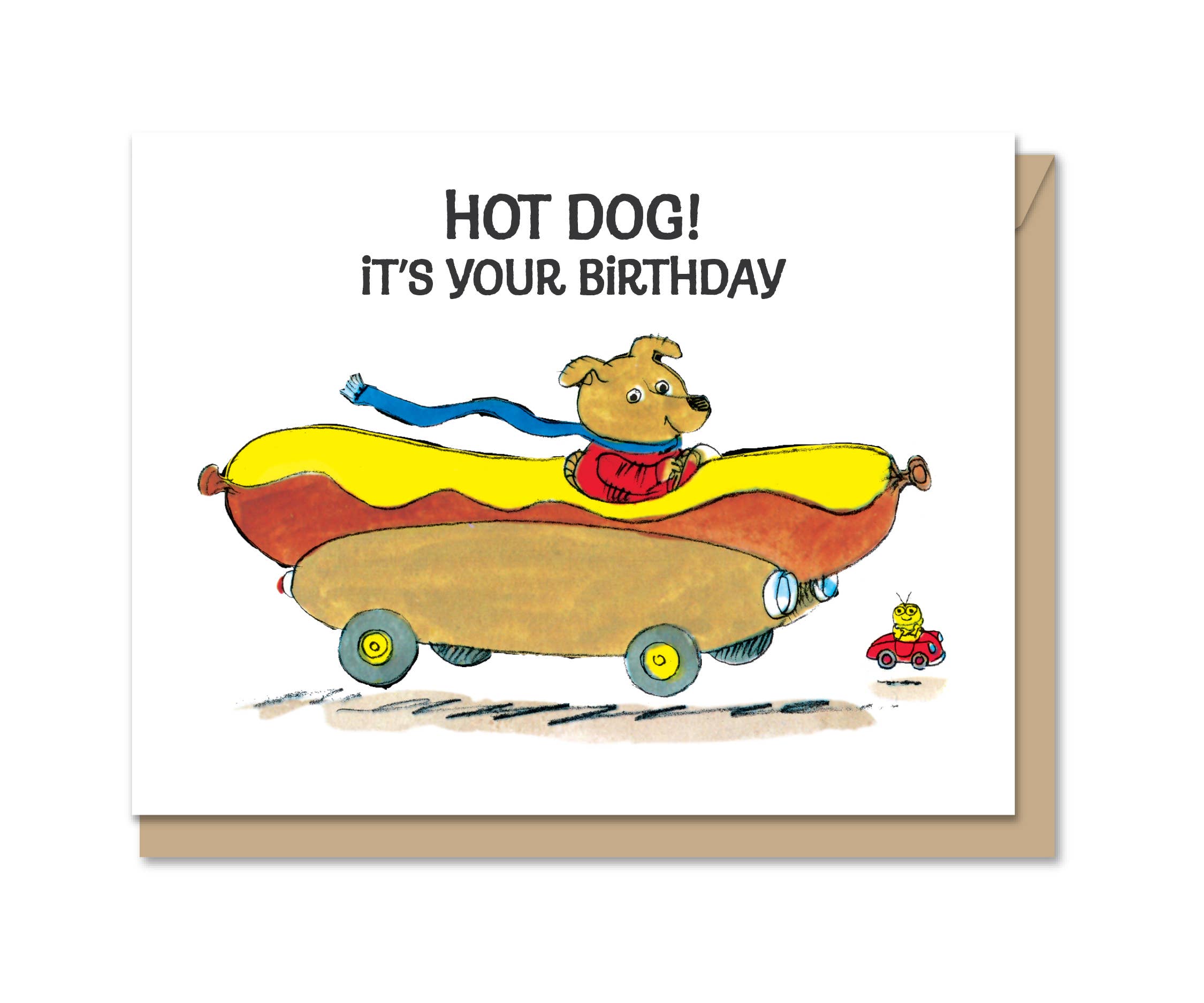 A2 | Birthday Greeting Card | Hot Dog Birthday