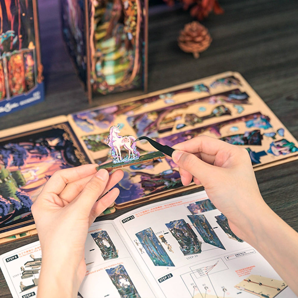 DIY Book Nook Kit: Grace of the Forest w/ Dust Cover