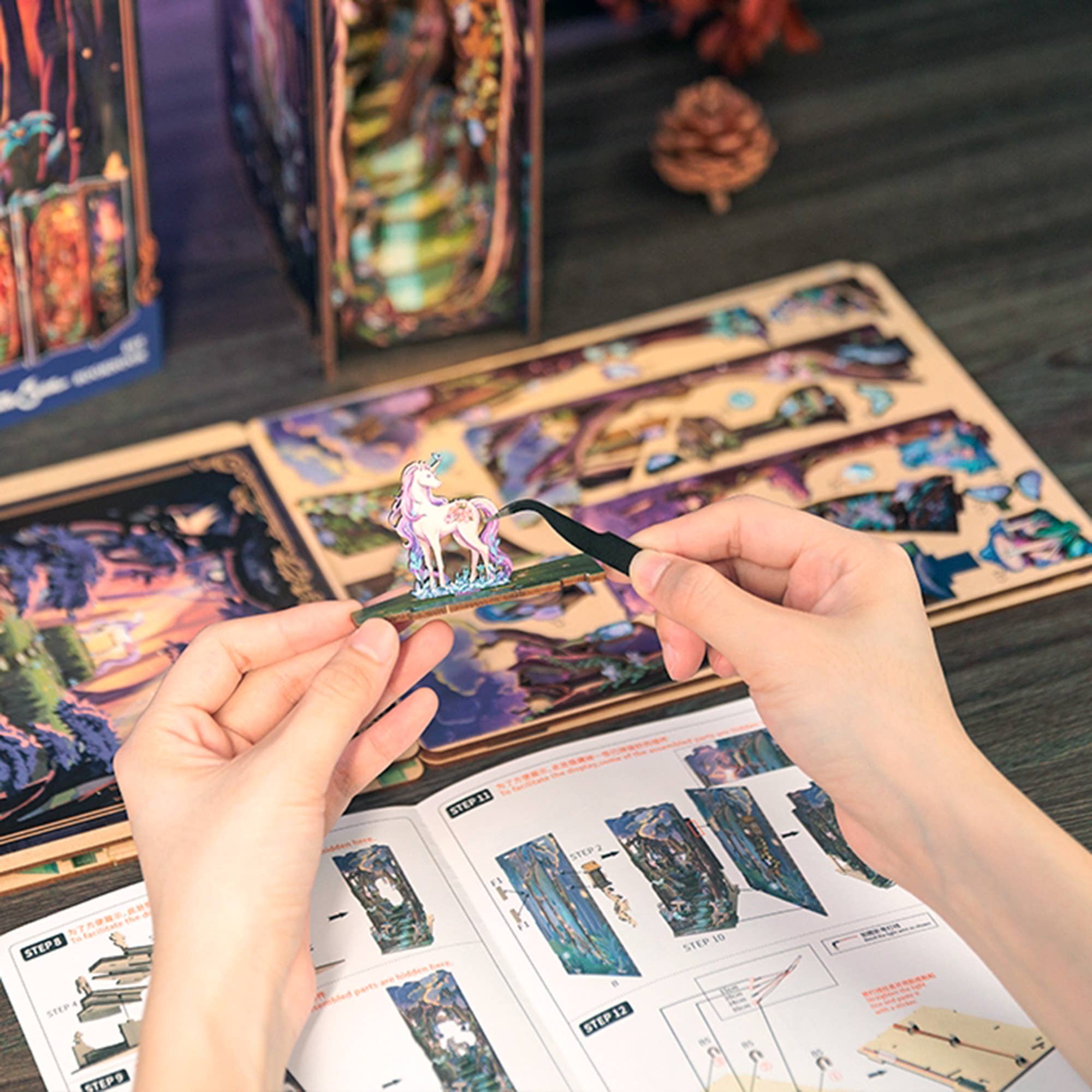 DIY Book Nook Kit: Grace of the Forest w/ Dust Cover