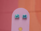 Open Book Tiny Stud Earrings