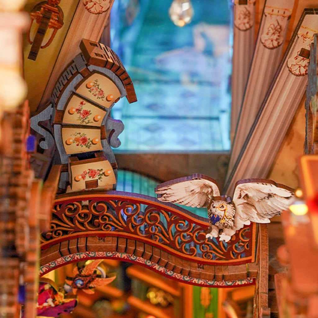 DIY Book Nook Kit: Magical Library w/ Dust Cover