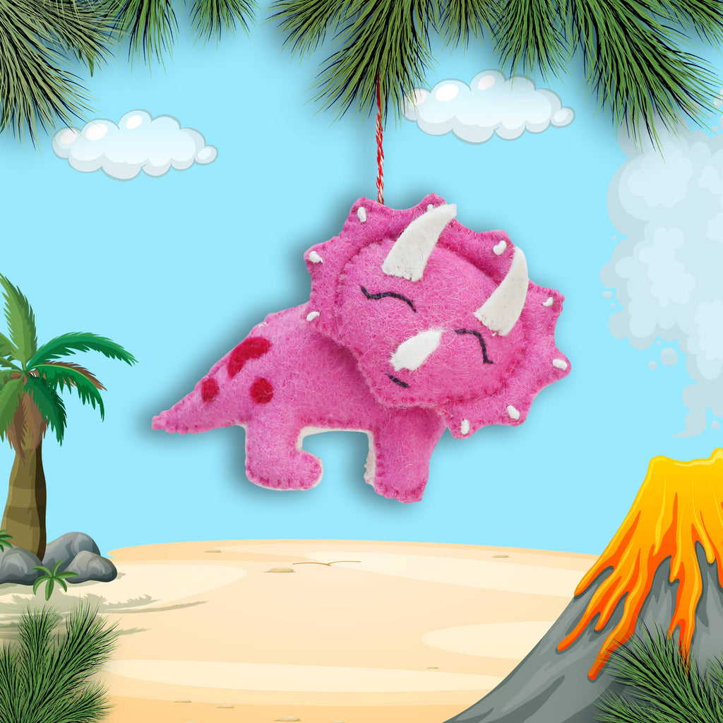 Felt Ornament Triceratops