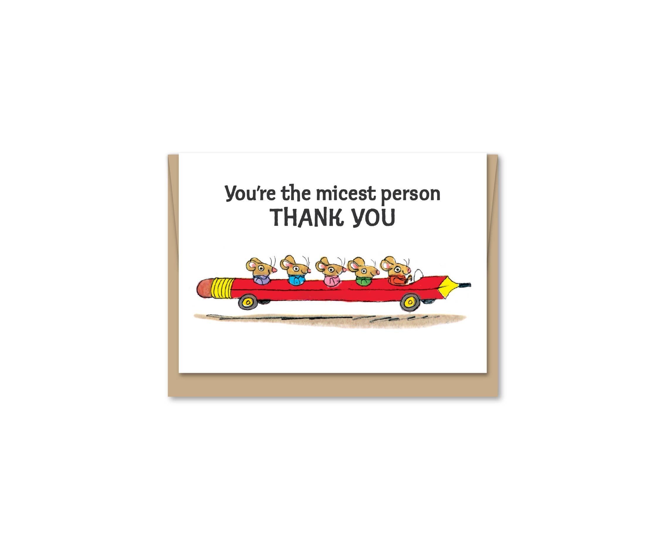 Mini Micest Person | Enclosure-sized Thank You Greeting Card