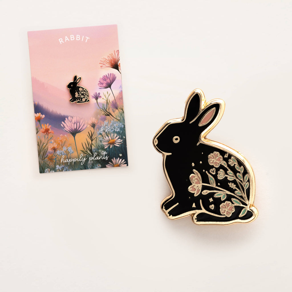 Rabbit Lapel Pin, Bunny Garden Wildlife Gifts