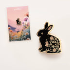 Rabbit Lapel Pin, Bunny Garden Wildlife Gifts