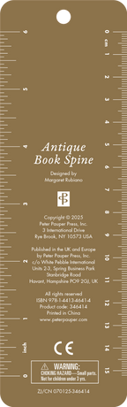 Antique Book Spine Beaded Bookmark