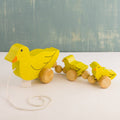 Wooden Pull-Along Duck Family