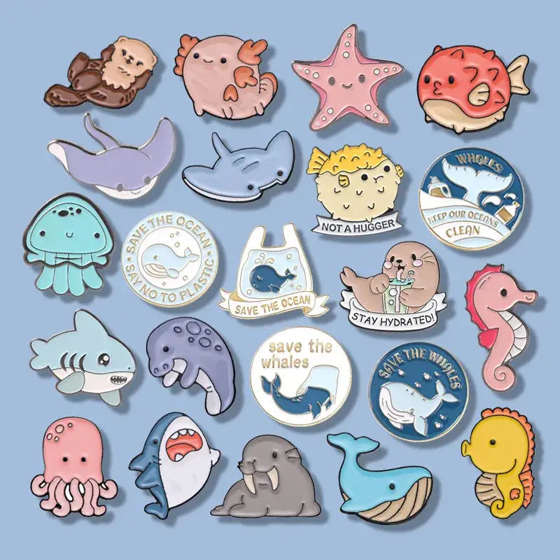 Sea Animals & Marine Enamel Pins, Marine Conservation