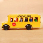 Wooden School Bus with Children