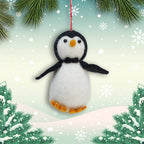 Felt Ornament Tuft Penguin Bowtie