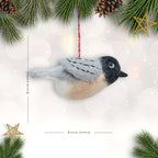 Felt Ornament Tuft Chickadee