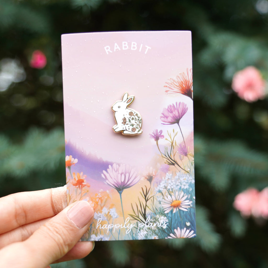 Rabbit Lapel Pin, Bunny Garden Wildlife Gifts