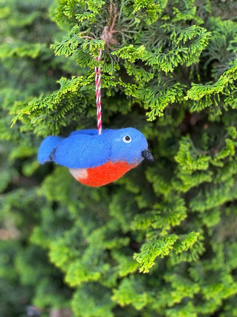 Felt Ornament Tuft Bluebird