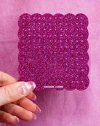 Glittering Magenta Travel Earring Holder