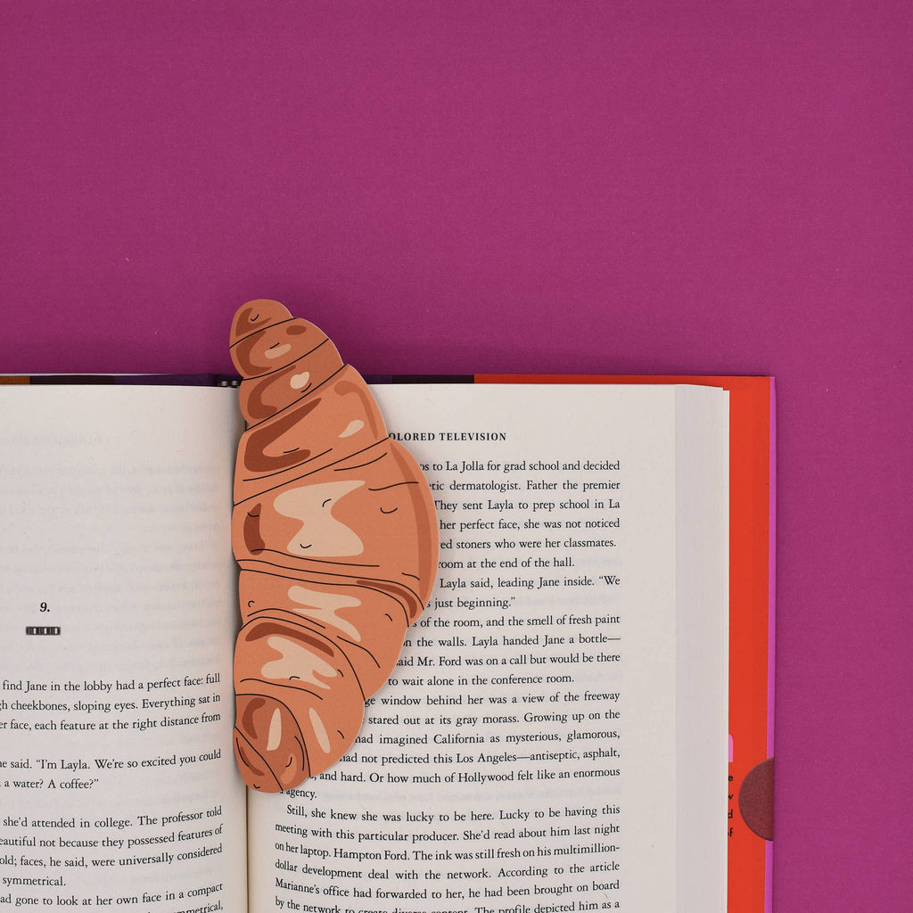 Croissant Bookmark (it's die cut!)