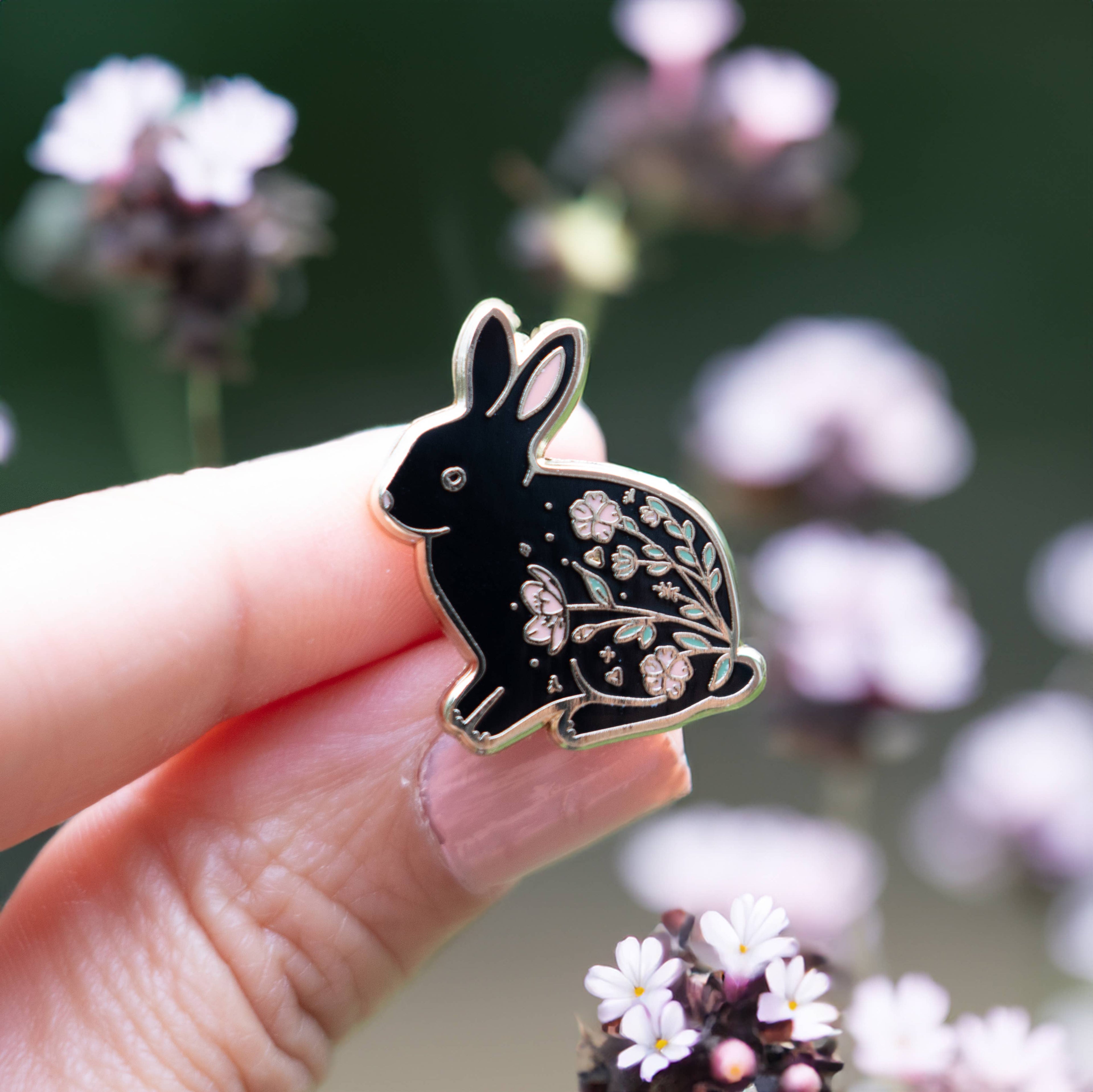 Rabbit Lapel Pin, Bunny Garden Wildlife Gifts