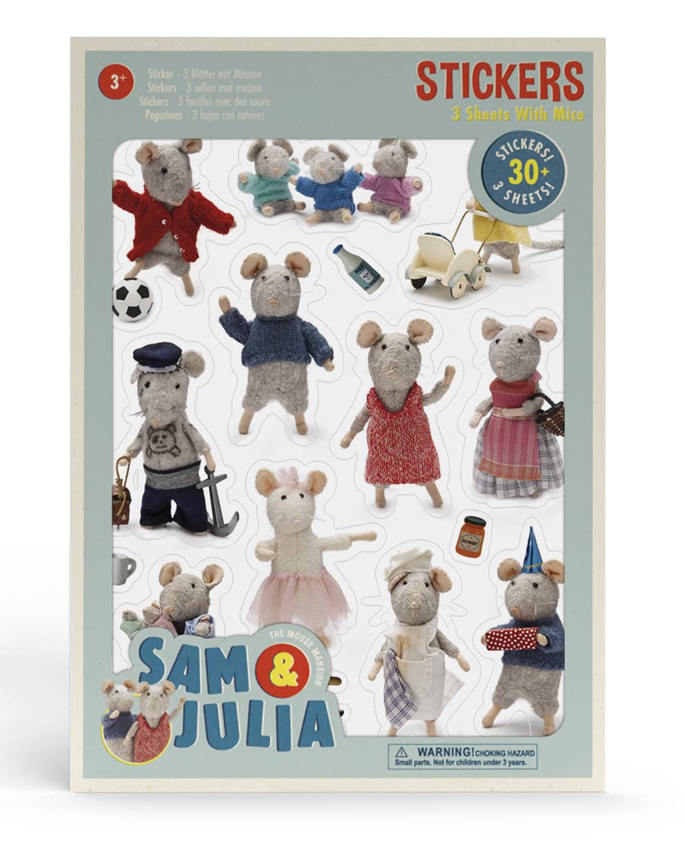 Sam & Julia - Sticker sheets, 3 sheets