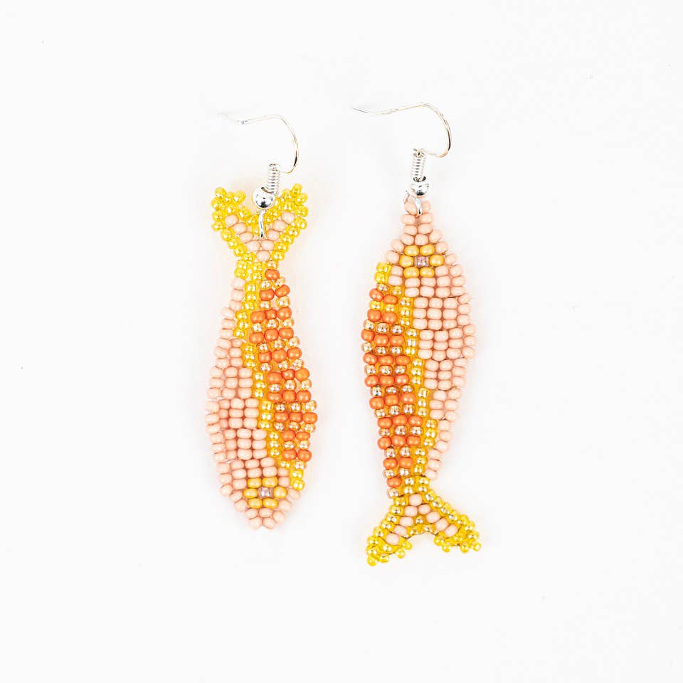 One Fish Two Fish Beaded Earrings