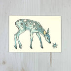 Snow Deer -5x7" Notecard