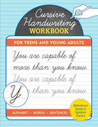 Cursive Handwriting Workbook for Teens and Young Adults