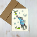 Raccoon Gift Exchange - 5x7 Notecard