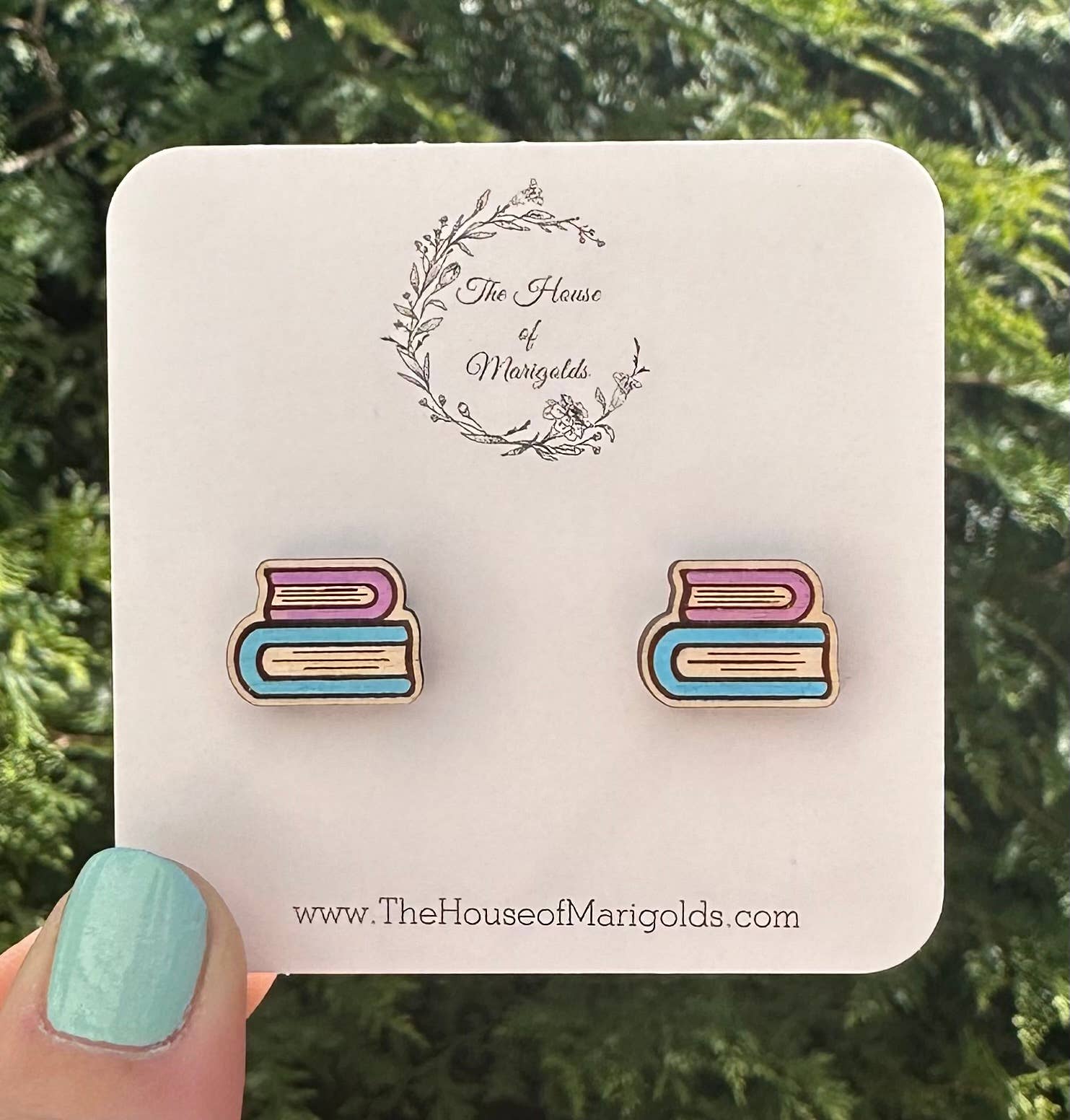 Book Stud Earrings, Reading Earrings, Book Lover