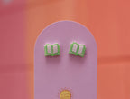 Open Book Tiny Stud Earrings