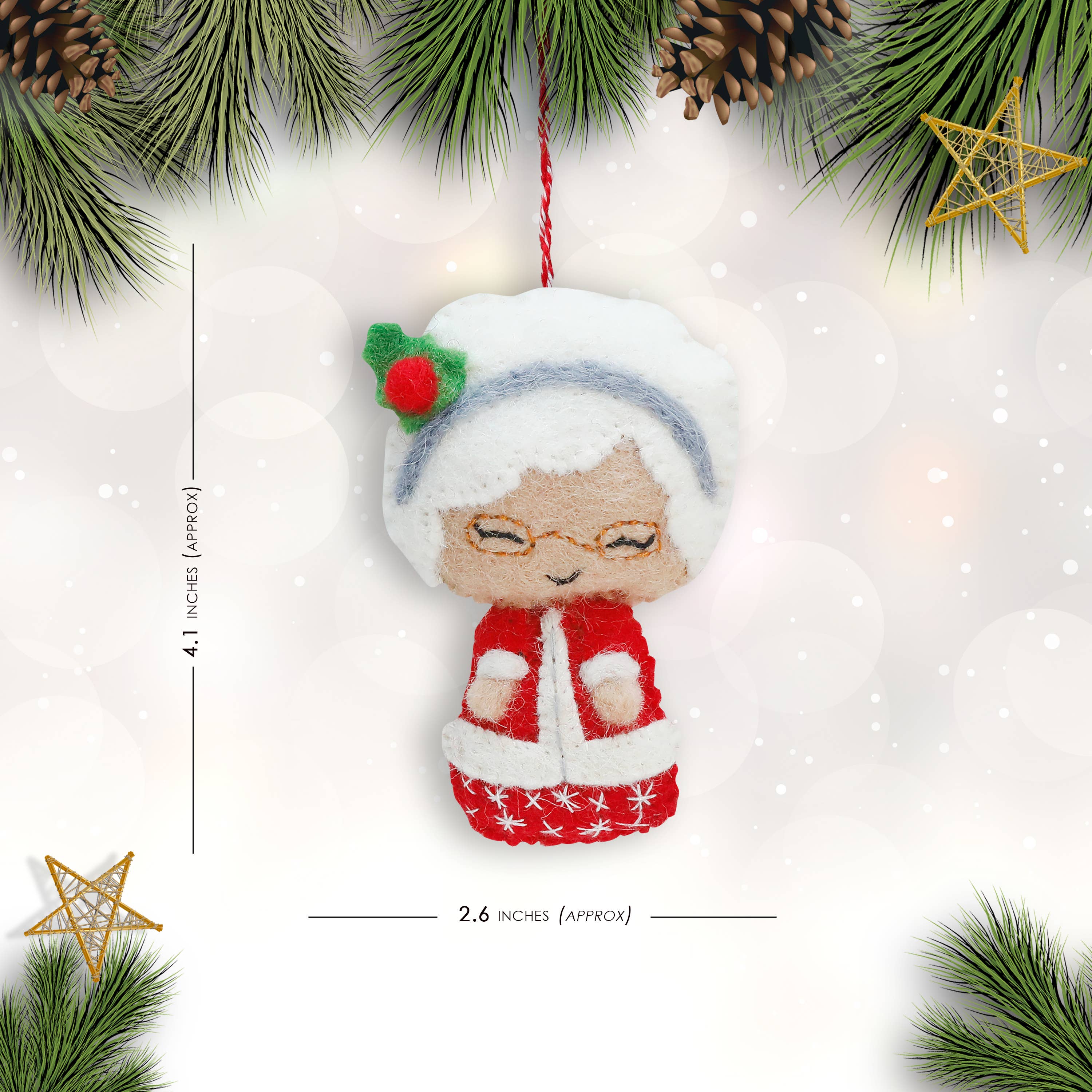 Felt Ornament Ms Claus
