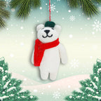Felt Ornament Tuft Polar Bear