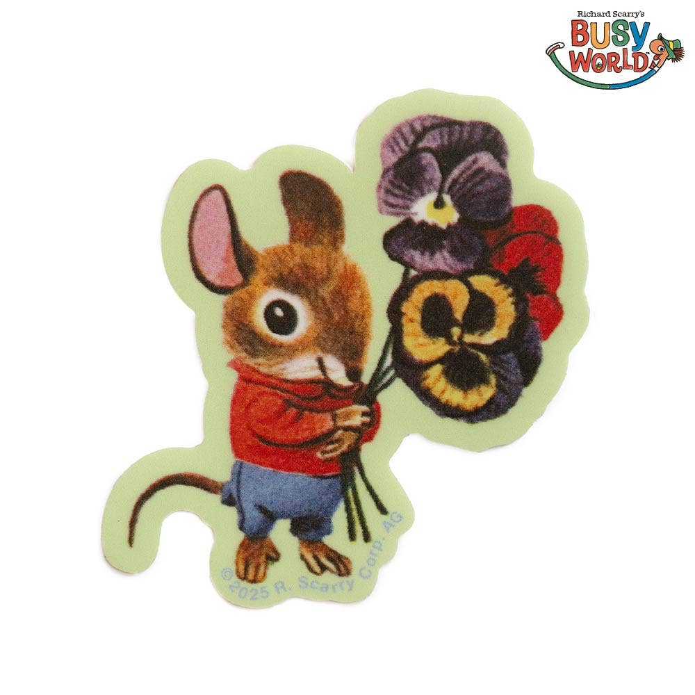 3P4 x Richard Scarry® - Mouse Bouquet Sticker