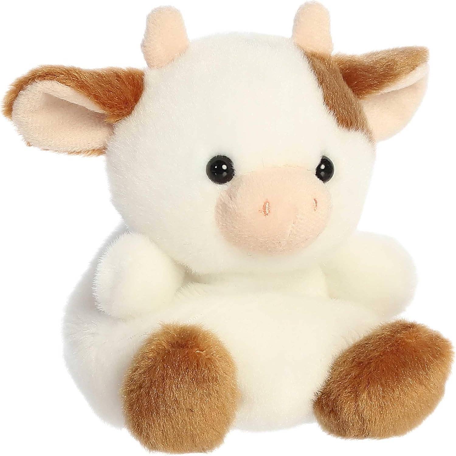 5" Plush Pal Caroline Brown Cow Palm Pals Stuffed Animal