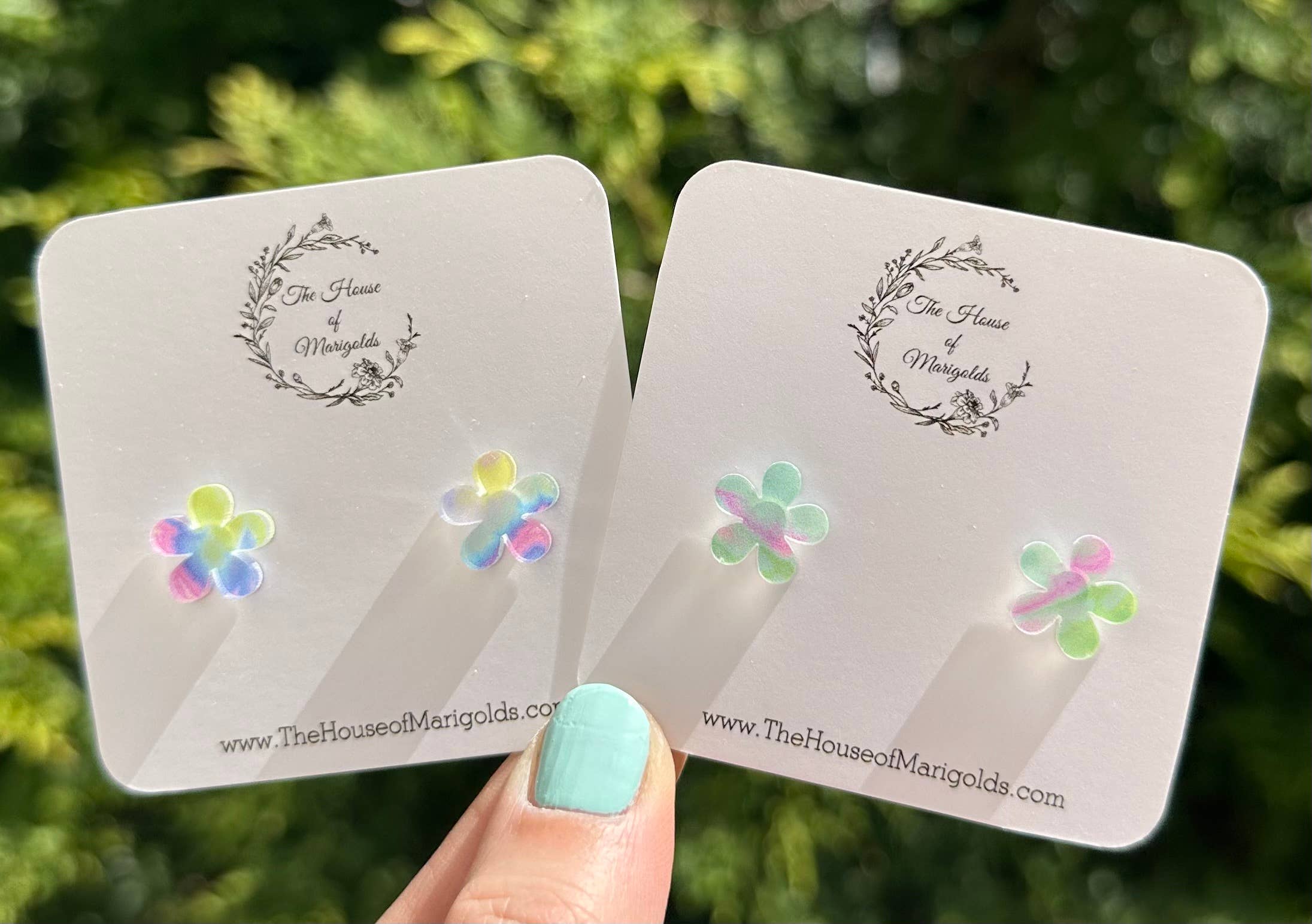 Tie-Dye Flower Earrings, Flower Earrings
