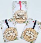 Book Ornament, Library Card Ornament