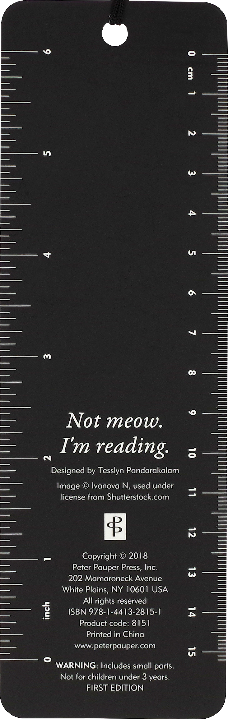 Not Meow. I'm Reading. Beaded Bookmark
