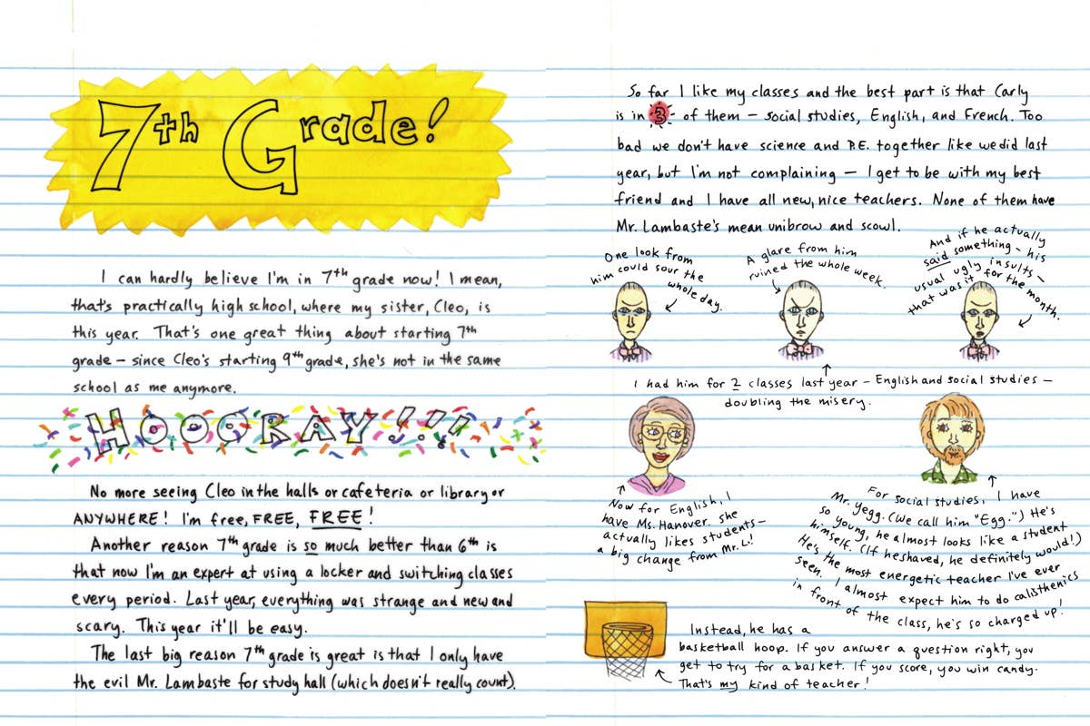 Amelia's 7th-Grade Notebook by Marissa Moss