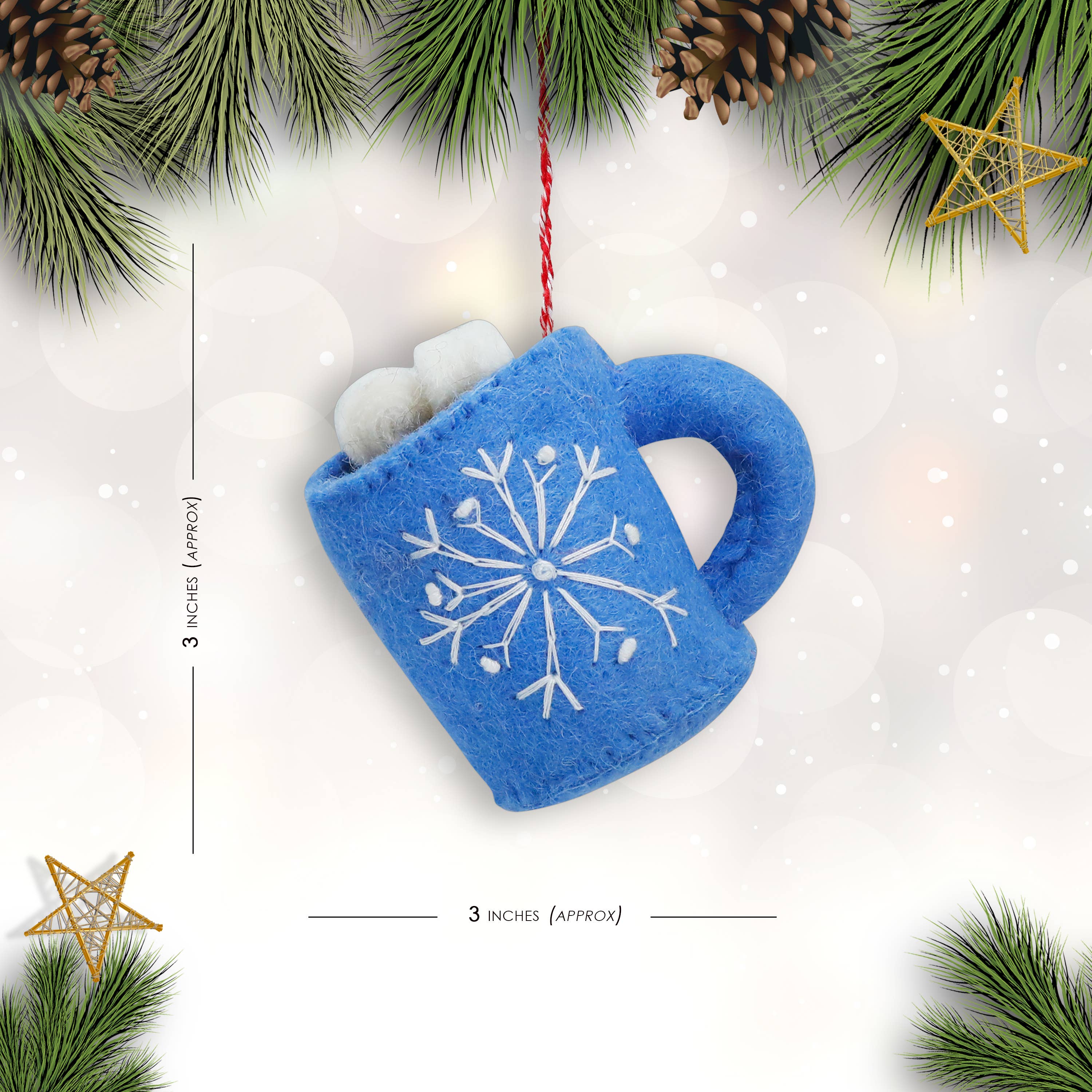 Felt Ornament Hot Cocoa