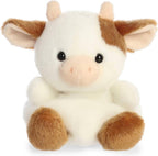 5" Plush Pal Caroline Brown Cow Palm Pals Stuffed Animal