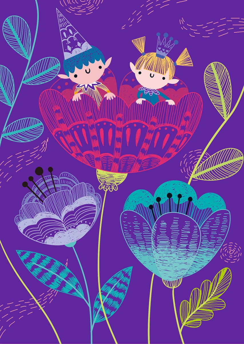 Avenir - Scratch Art Book Medium ELVES IN THE GARDEN