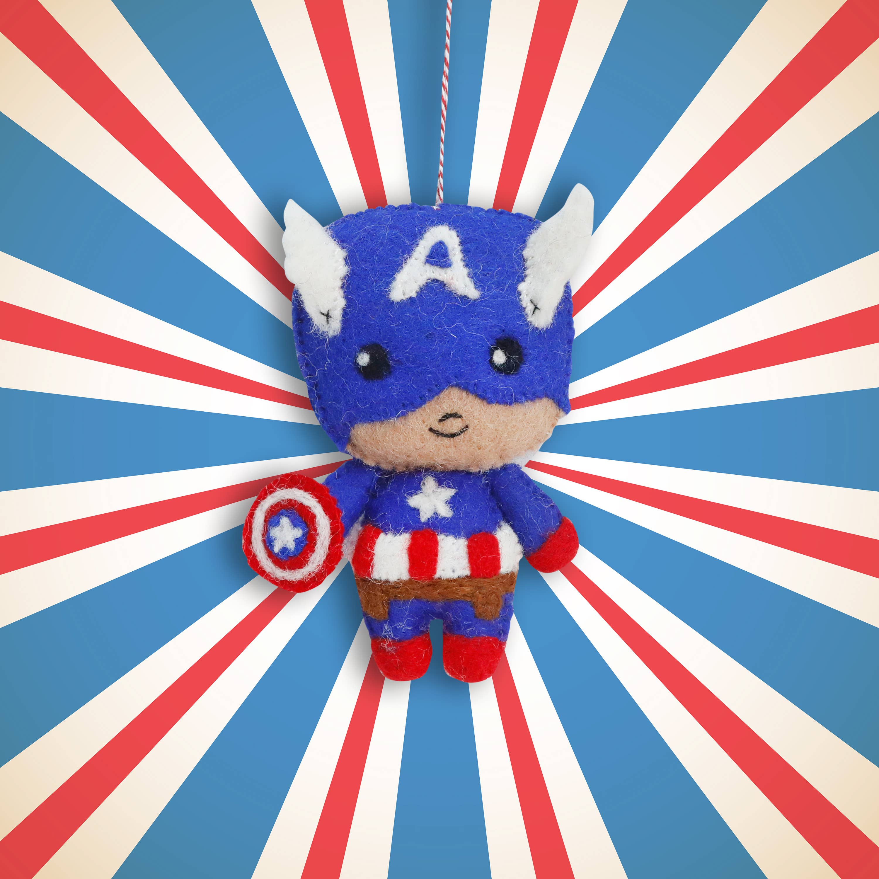 Felt Ornament Patriot Shield