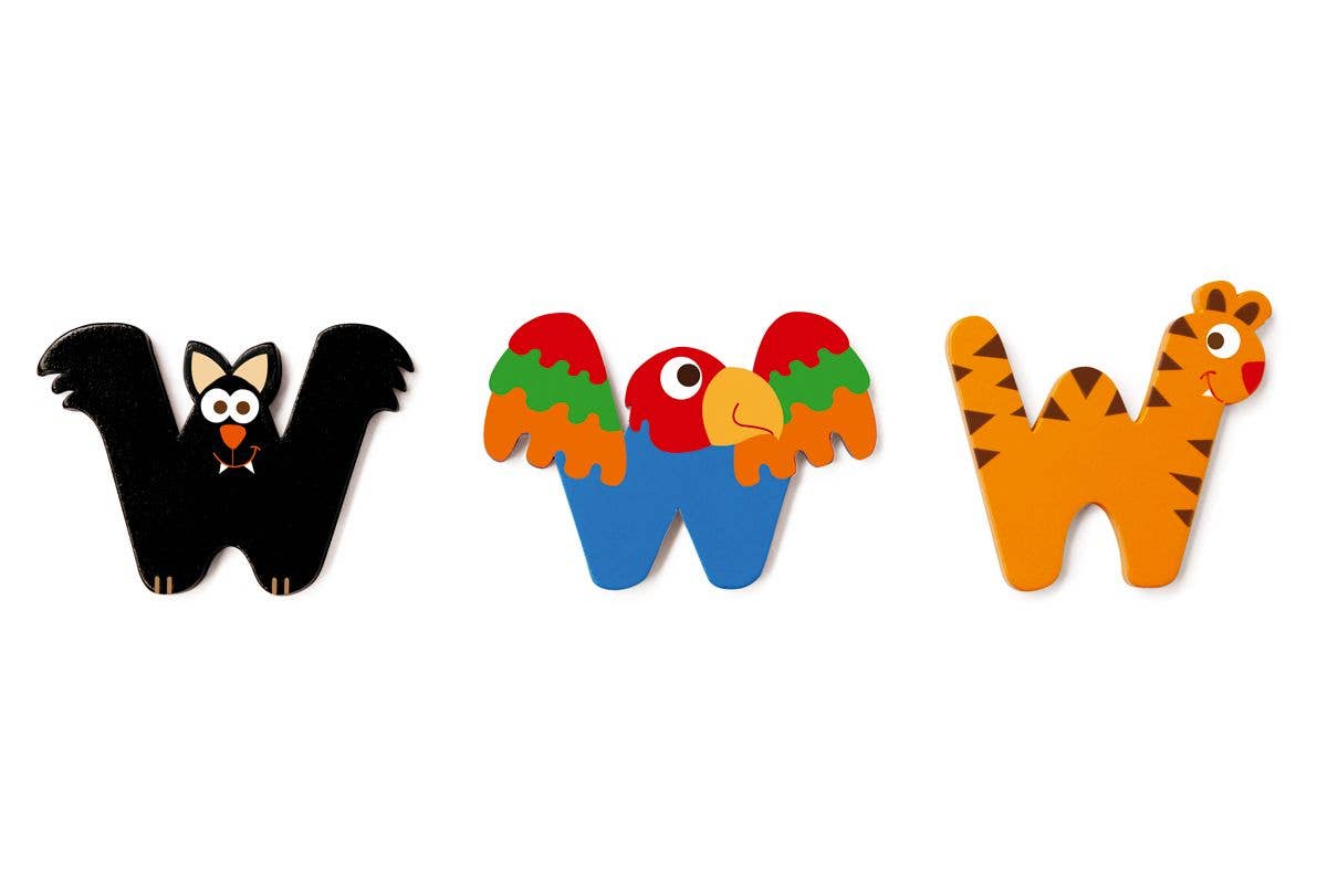 Scratch - Wooden Letter W - 3 Asstd styles