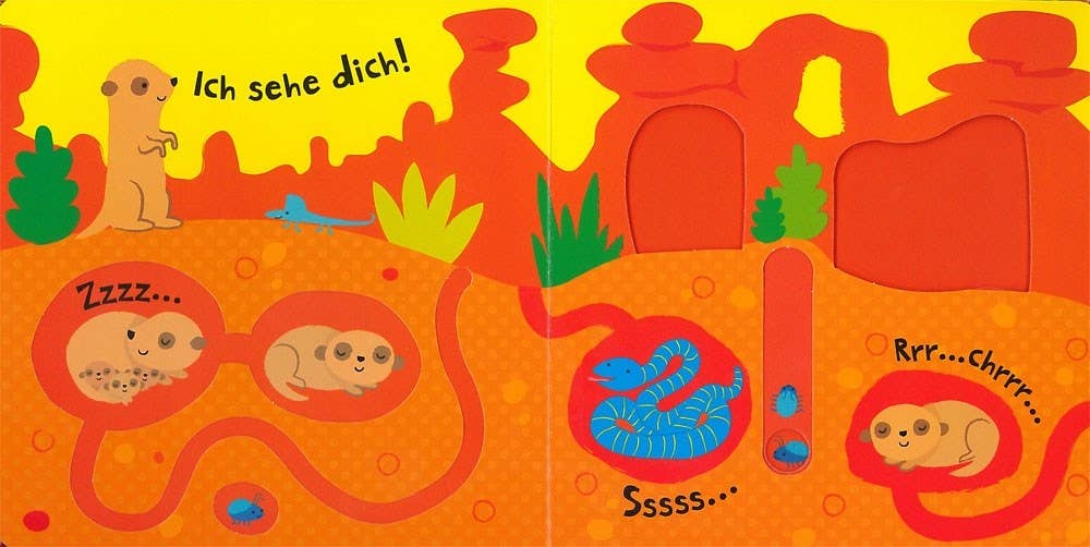 Slide And See Animals board book : Usborne