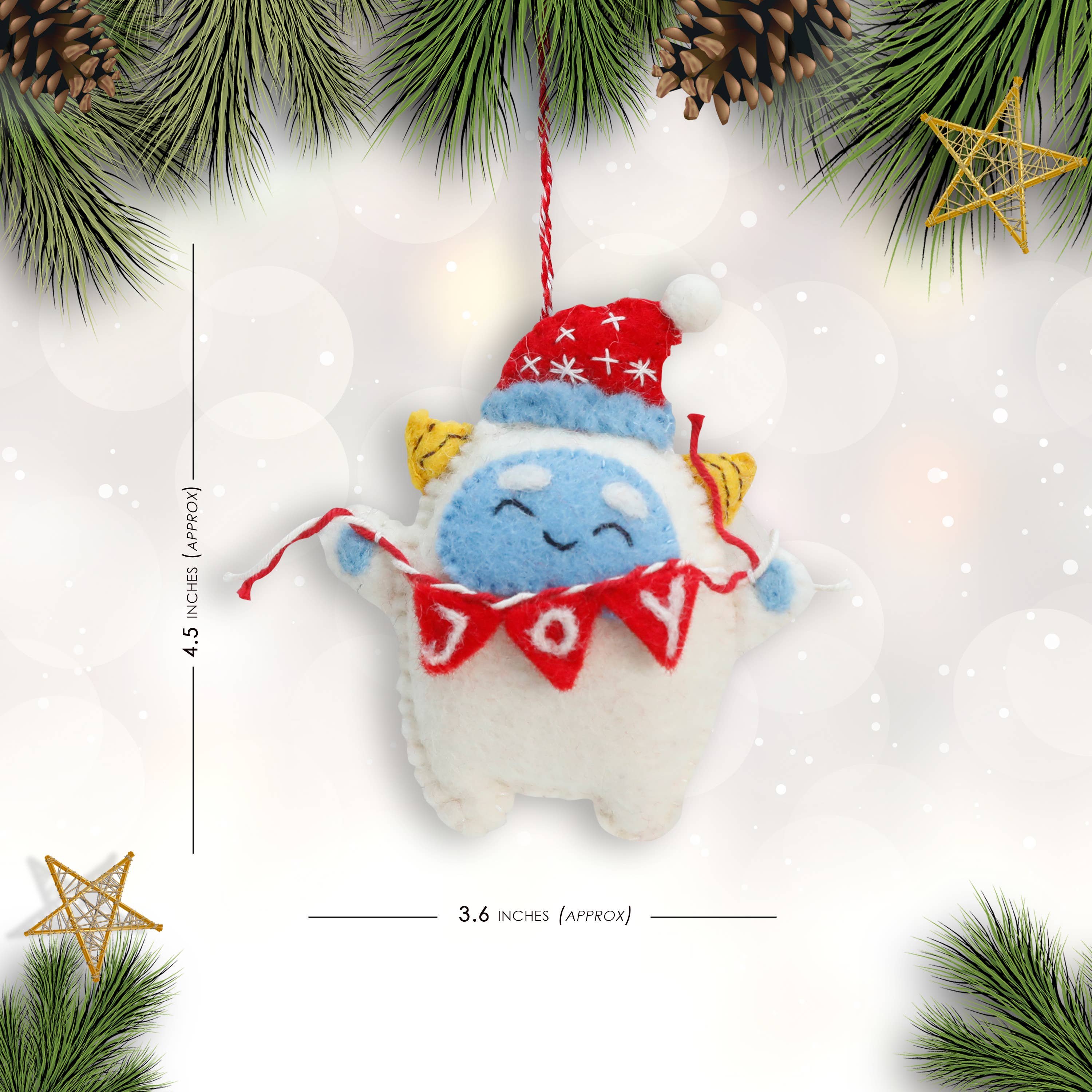 Felt Ornament Yetti