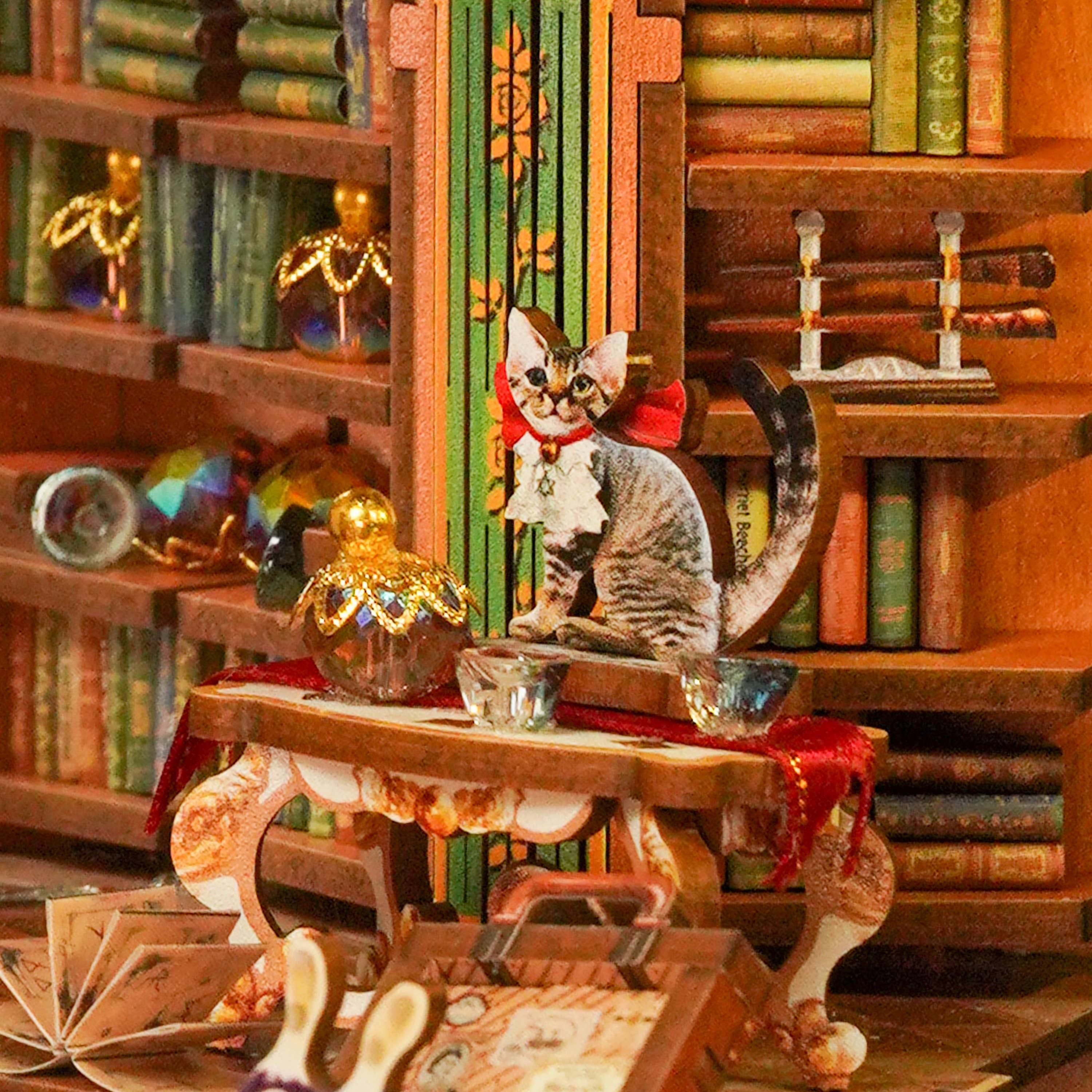 DIY Book Nook Kit: Magical Library w/ Dust Cover