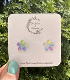 Tie-Dye Flower Earrings, Flower Earrings