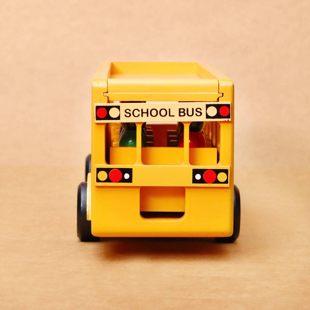 Wooden School Bus with Children