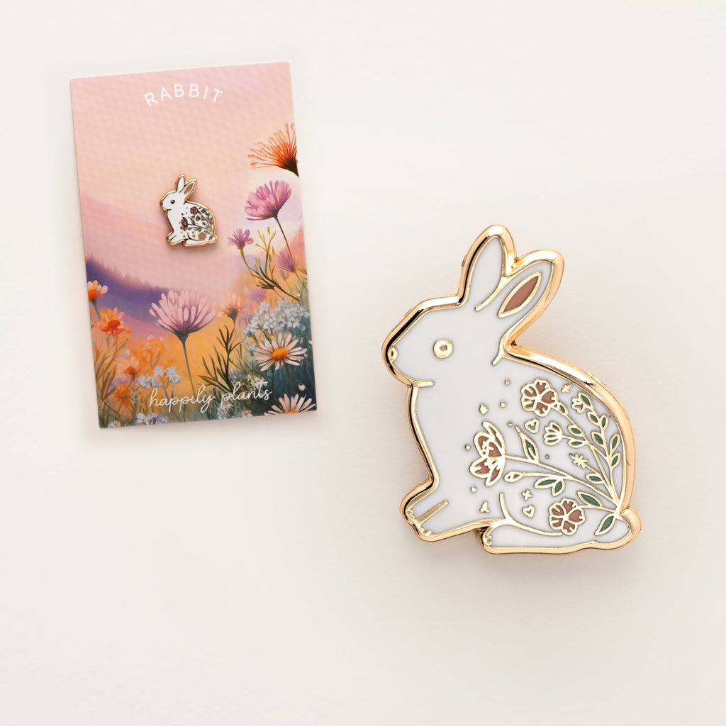 Rabbit Lapel Pin, Bunny Garden Wildlife Gifts