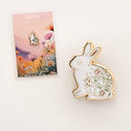 Rabbit Lapel Pin, Bunny Garden Wildlife Gifts