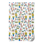 Richard Scarry Busytown Flowers wrapping paper