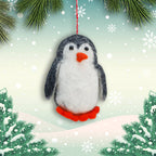 Felt Ornament Tuft Penguin Tall